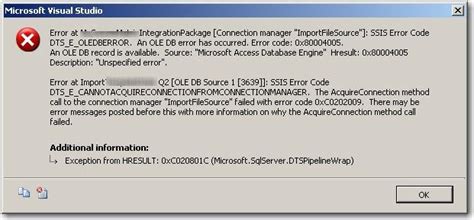 Image result for Visual Studio Error Box