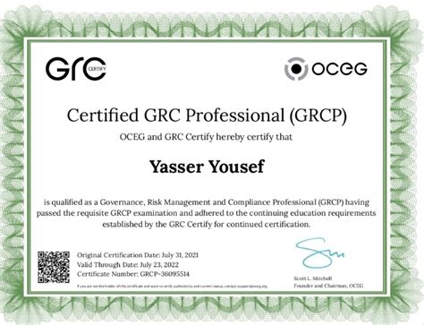 Certified GRC Professional に対する画像結果