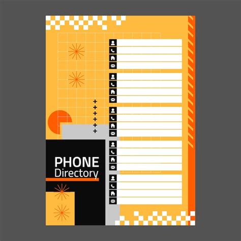 Afbeeldingsresultaten voor Phone Directory Template Design