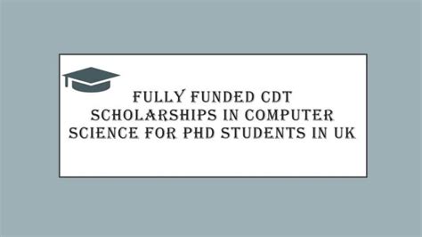 Image result for Fully Funded PhD Computer Science