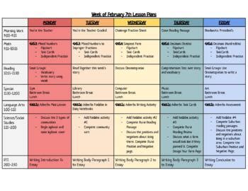 Google Doc Weekly Lesson Plan Template に対する画像結果