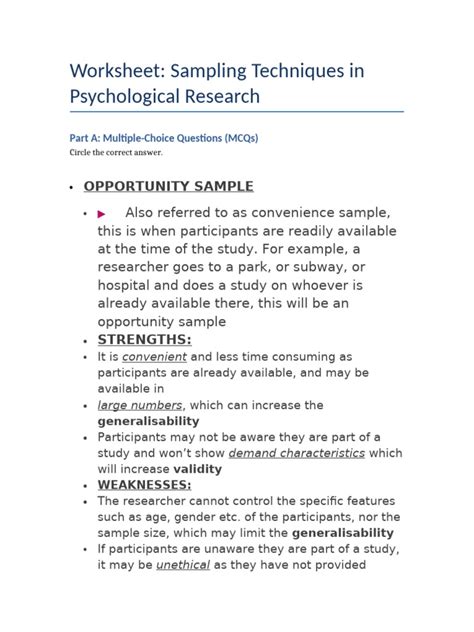 Image result for Types of Sampling Worksheet