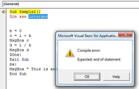 Toradh íomhá ar Excel VBA Error Application