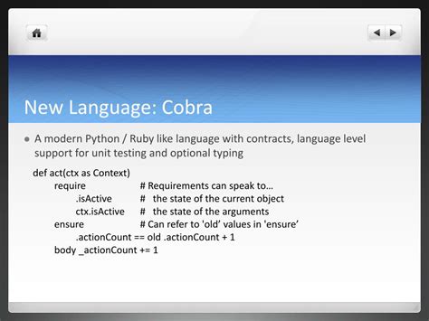 Cobra Programming Language に対する画像結果