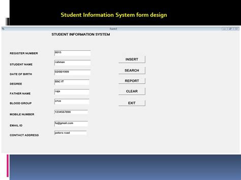 Image result for Student Information System Visual Basic