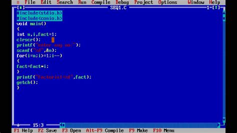 Toradh íomhá ar Simple C Program of Factorial