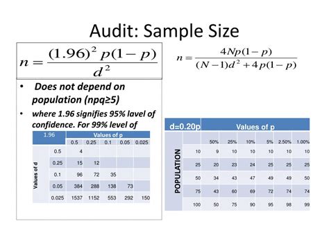 Image result for Audit Sampling Sample Size