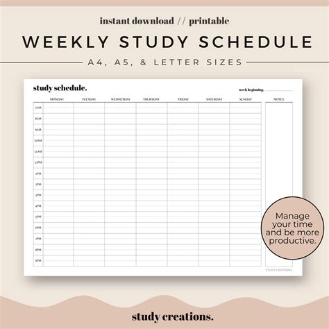 Image result for Study Time Schedule