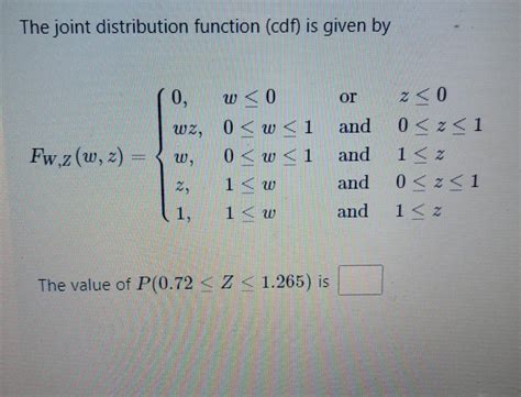 Image result for Joint Distribution CDF