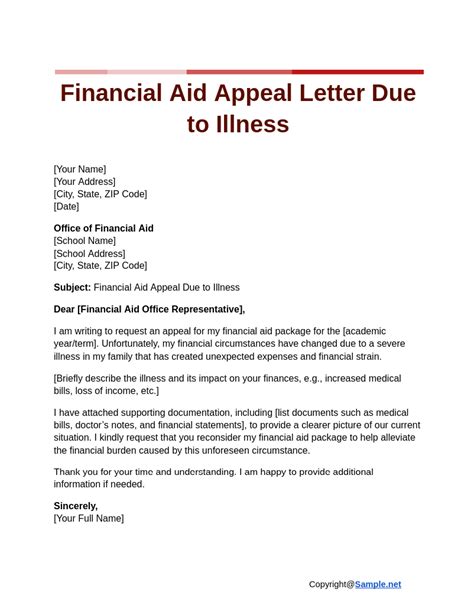 Toradh íomhá ar Appeal Letter for Financial Aid