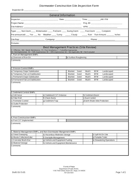 SWPPP Inspection Report Template に対する画像結果
