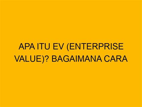 Image result for APA Itu Enterprise Value