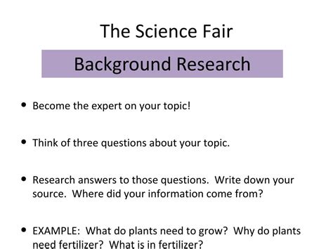 Image result for Science Fair Description Example