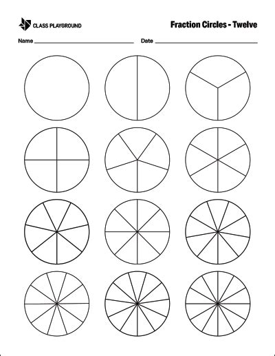 Image result for Fraction Circles Printable