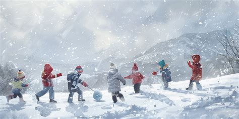 Image result for Winter Kids Playing Background