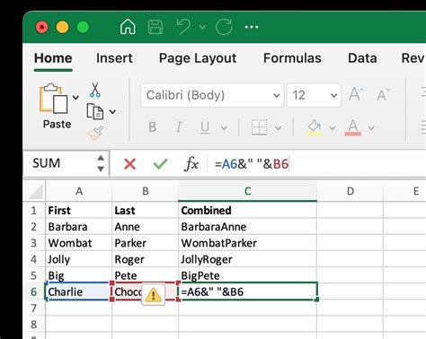 Image result for How to Merge Two Columns of Text in Excel