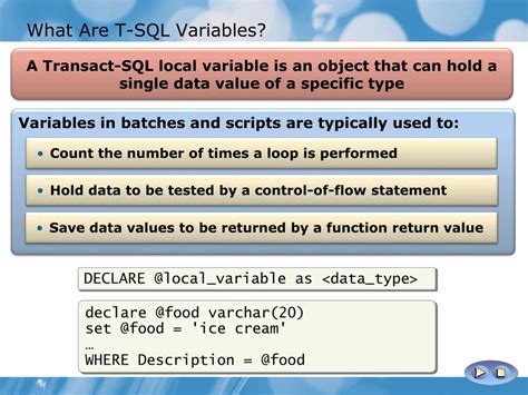 Image result for T-SQL Variable