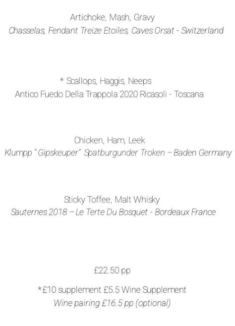 Image result for 3 Course Menu