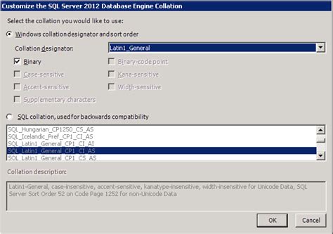 Image result for SQL Server Setup Collation Screen Shot