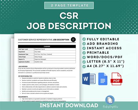 Customer Service Job Description に対する画像結果