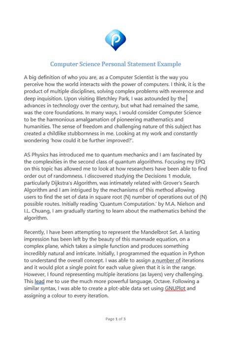 Image result for Computer Science Personal Statement