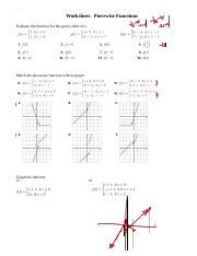 Afbeeldingsresultaten voor AFM Piecewise Functions Worksheet
