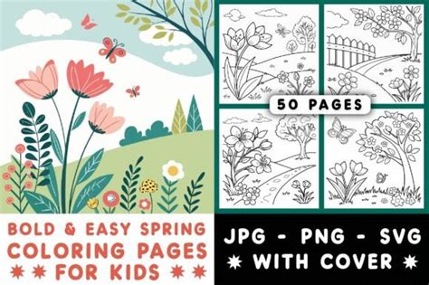 Bold and Easy Spring Coloring Pages に対する画像結果