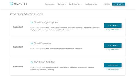 Udacity Programs に対する画像結果