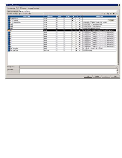Informatica Transformation Language に対する画像結果