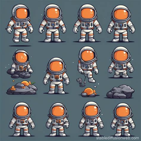 Image result for 2D Pixelated Space Adventure Astronaut Game Character