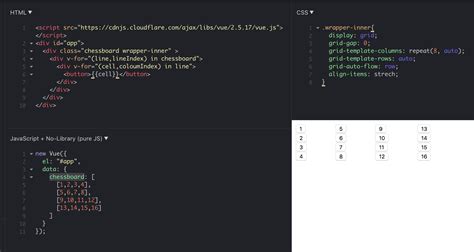 2D Array Grid に対する画像結果