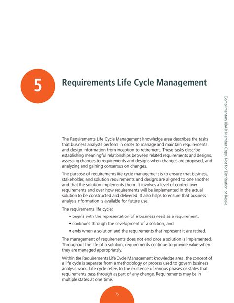 Toradh íomhá ar Requirements Life Cycle Management