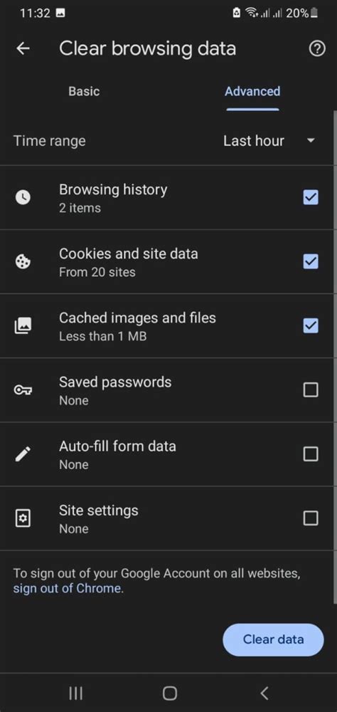 Image result for Clear Cache Chrome Android