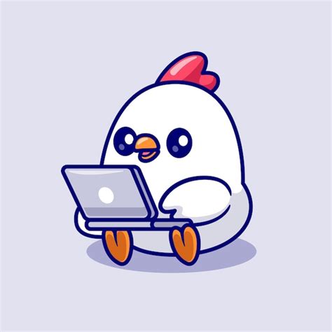 Image result for Hen Using a Computer