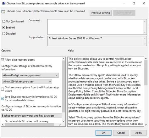 Image result for BitLocker GPO Prompt