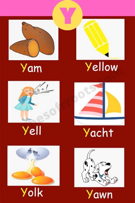 Image result for Y Words for Kids