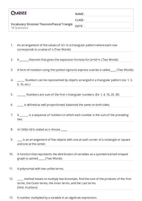 Image result for Grade Ten Math Binomial Questions