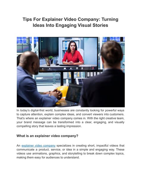 Explainer Video Presentation-க்கான படிம முடிவு