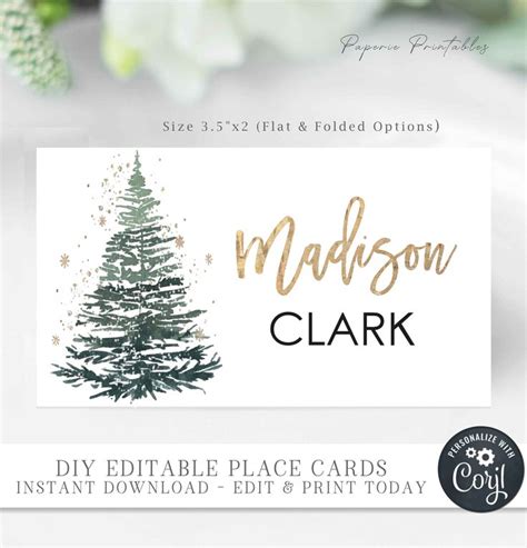 Image result for Christmas Place Card Template Word