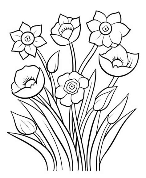 Image result for Spring Flowers Coloring Sheets Printable