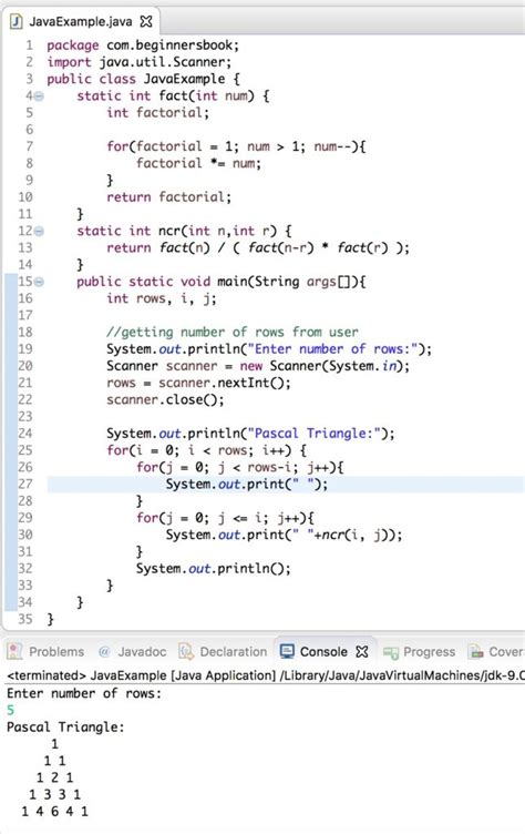 Afbeeldingsresultaten voor Pascal's Triangle Number Pattern in JavaScript Program