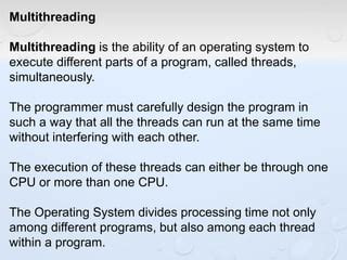Image result for Multithreading in Operating System Digital Poster