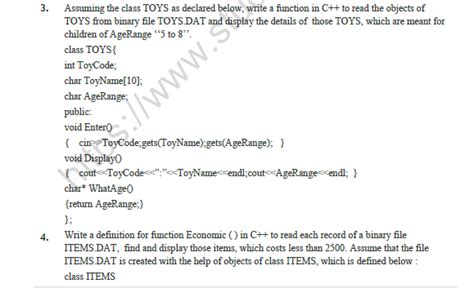 Image result for File Handling Class 12 Worksheet Based On Binary Function