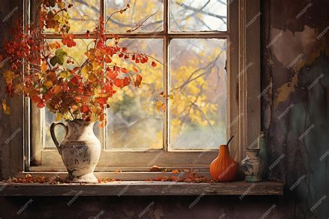 Toradh íomhá ar Autumn Window View Widescreen