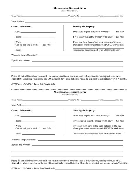 Image result for Problem in Maintenance Request Form