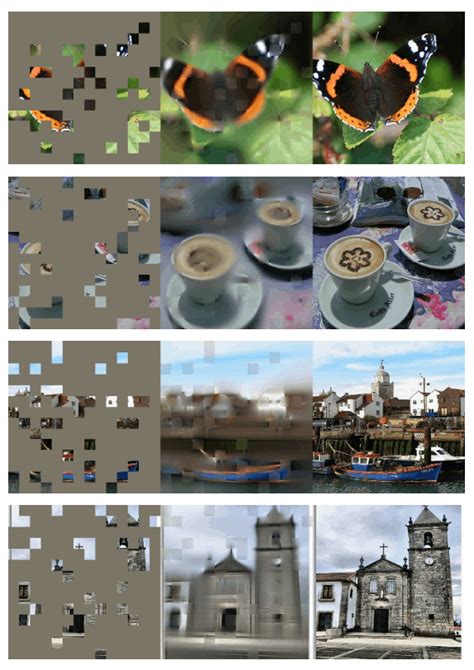 Masked Autoencoder に対する画像結果