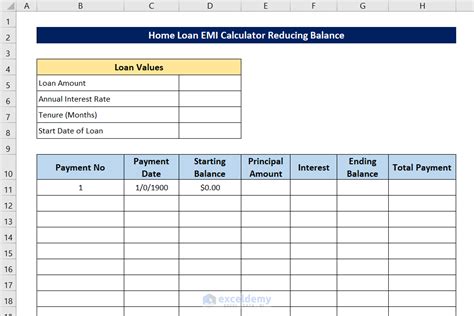 Image result for Reducing Balance Method Formula for EMI