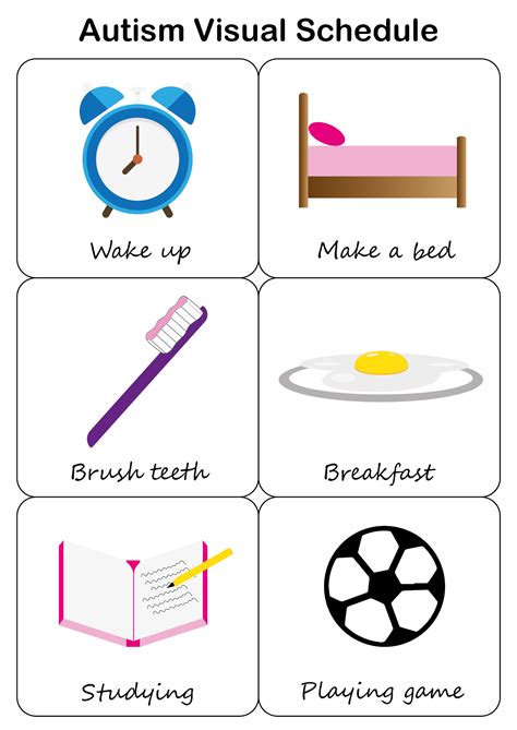 Autism Visual Schedule Printables Free - Printable Calendar Template