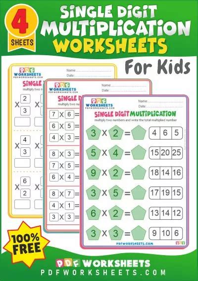 Image result for PDF Worksheet On Multiplication Single Digit