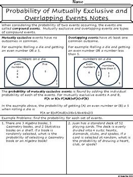 Image result for Probability Mutually Exclusive Visual